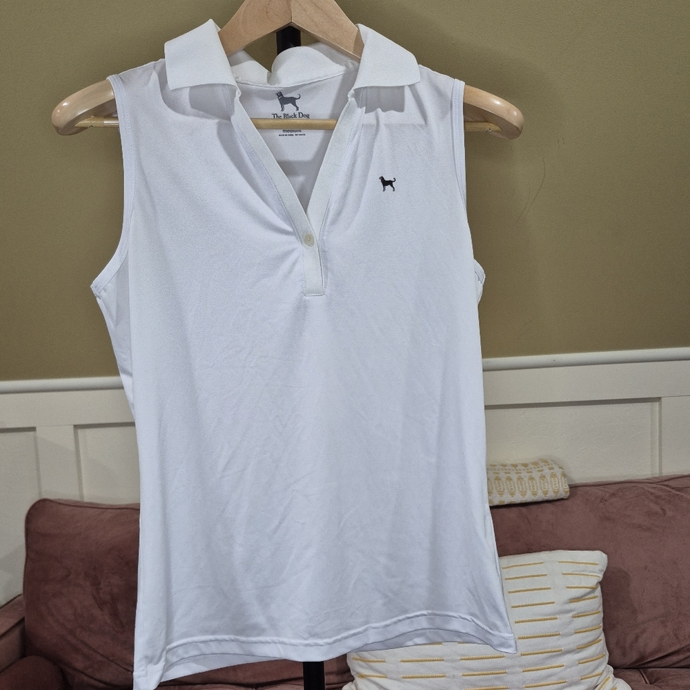 The Black Dog White Polo Tank Top 1879/225